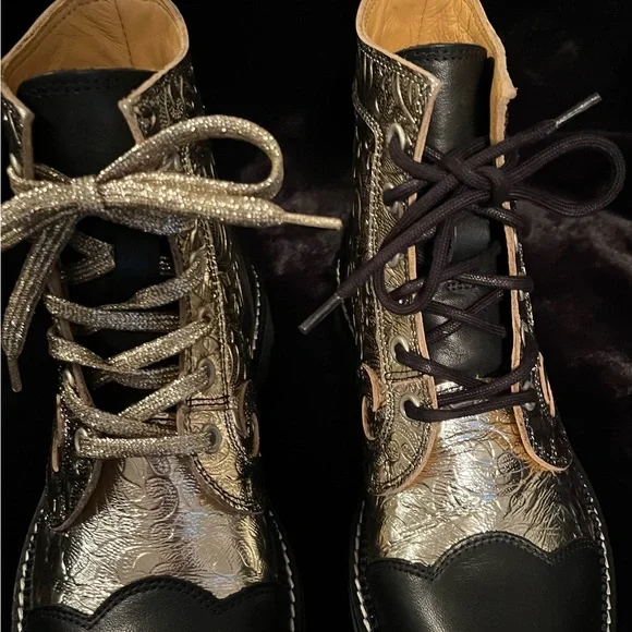 John Fluevog Limited Edition Platinum Derby Boots - Picture 8 of 16